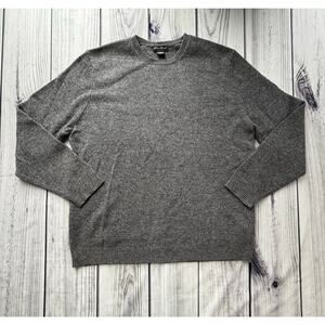 Eddie Bauer Men's Size XL 100% Lambswool Gray Sweater Warm Cozy Wool